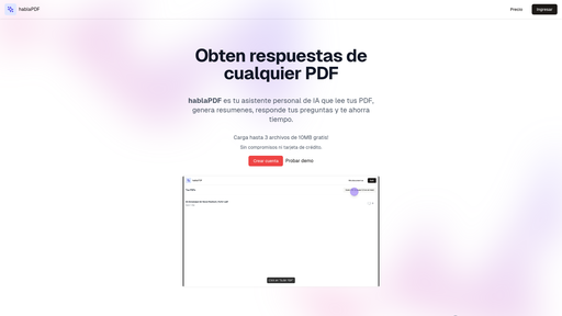 hablaPDF, herramienta de IA para detección y resumen de textos y pdfs