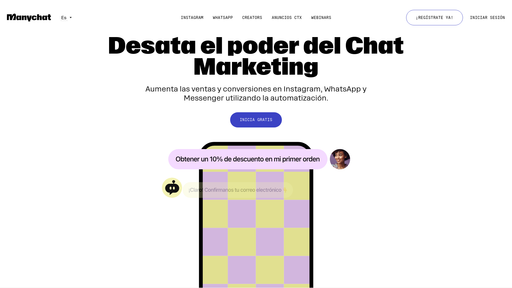 Manychat, herramienta de IA para chatbots y asistentes virtuales