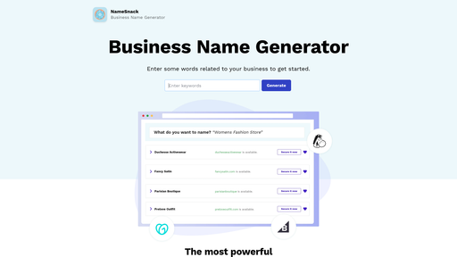 NameSnack, herramienta de IA para generación de logos y diseño